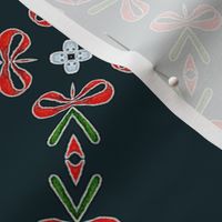 Red bows Christmas Geometric Pattern - Small Scale