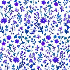 Blue floral ditsy 