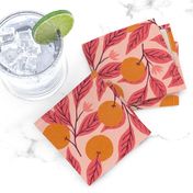 Medium - Orange blossoms - pink/orange 