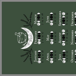 moon phase calander green