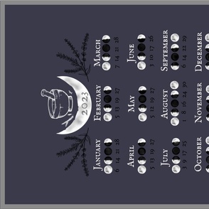 moon phase calander blue