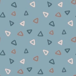 Simple Blue Triangle Pattern on Solid Blue Background