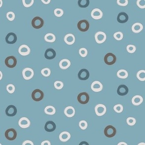 Blue Circle Pattern on Solid Blue Background