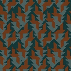 abstract pine tree camping houndstooth