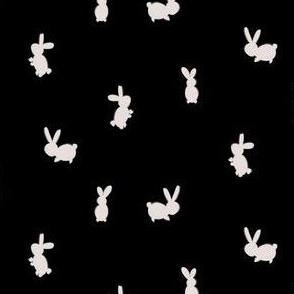 Black and White Bunnies Pattern