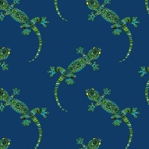 Gecko Pattern Blue