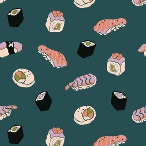 Sushi Picnic -Dark Background