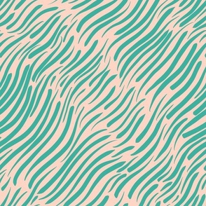 colourful wave teal tiger