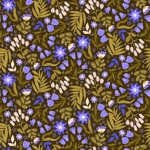 Blue Flowers Seamless Pattern