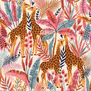 GIRAFFES pink