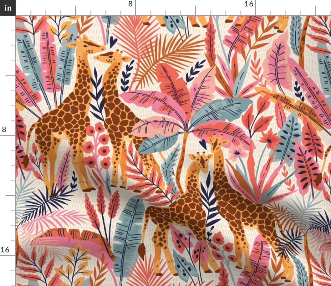 GIRAFFES pink