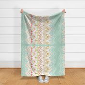 Springtime Damask Cheater Quilt