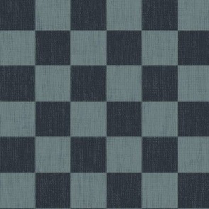 Classic Check Linen Texture Midnight and Slate springgarden2023 med
