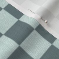 Classic Check Linen Texture Slate and Seaglass springgarden2023 med