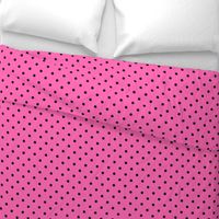 Hot Pink and Black Polka Dot Pattern