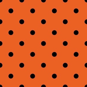 Orange and Black Polka Dot Pattern