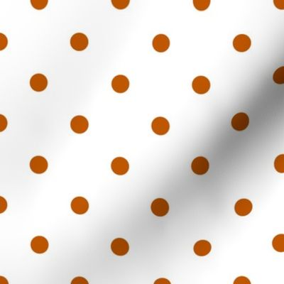Burnt Orange and White Polka Dot Pattern
