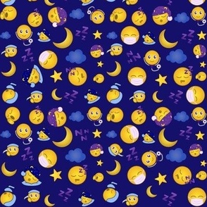 Sleeping Emojis in Darkness