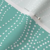 Twinkle Lights - Geometric Dot Stripe Winter Wonderland Aqua Regular Scale