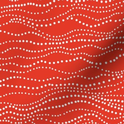 Twinkle Lights - Geometric Dot Stripe Winter Wonderland Red Regular Scale