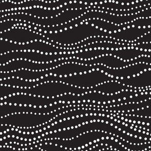Twinkle Lights - Geometric Dot Stripe Winter Wonderland Black Regular Scale