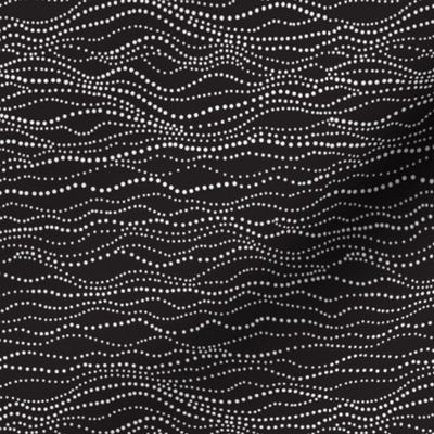 Twinkle Lights - Geometric Dot Stripe Winter Wonderland Black Small Scale