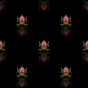 Mughal_Art_Coordination-B Lotus on black