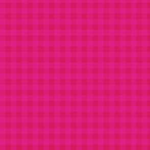 Red on pink gingham