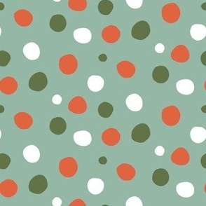 Holiday Dots in Reds and Greens