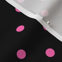 Hot Pink and Black Polka Dot Pattern