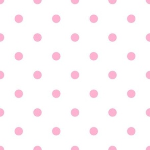 Princess Pink and White Polka Dot Pattern