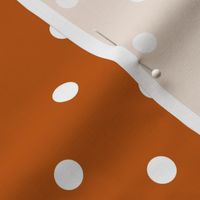 Burnt Orange and White Polka Dot Pattern