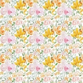 Watercolor Spring Floral 2x2