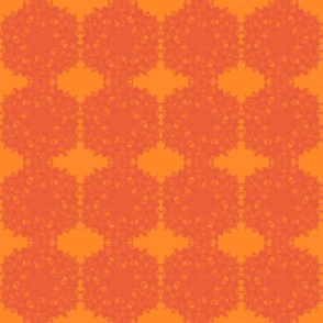 orange rust geometric abstract pattern 'starfield'