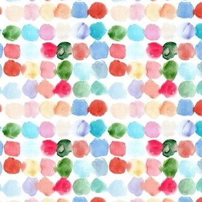 Vibrant artistic watercolor spots - watercolor multicolor dots - painterly shapes a474-1
