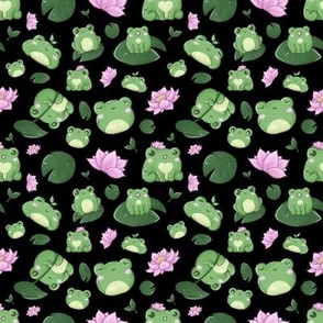 Cute Kawaii Frog Fabric Wallpaper and Home Decor  Spoonflower