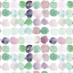 artistic watercolor spots in natural saturated shades - watercolor dots - painterly shapes a474-5
