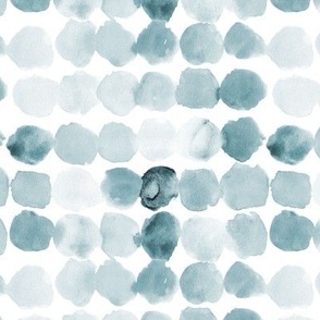 Teal artistic watercolor spots - watercolor dots - painterly shapes a474-7