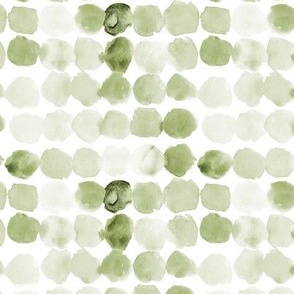 Jade green artistic watercolor spots - watercolor khaki dots - painterly shapes a474-10