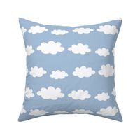 Sky blue pastel white clouds