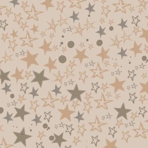 Tan stars with dots