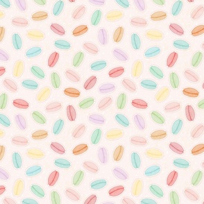 Pastel Macarons Ditsy on Pink - Large