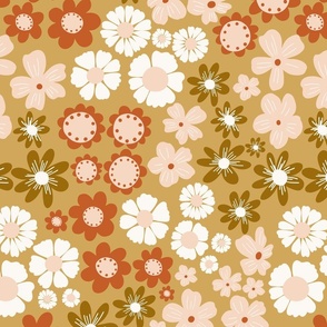fall spring florals in brown