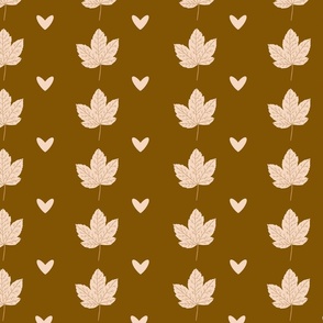 Maple leaves in brown