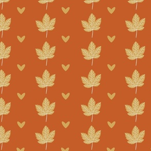 maple leaves in Orange