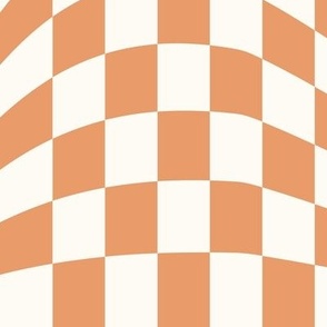 apricot wavy checkerboard