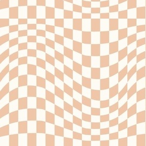 small orange ice wavy checkerboard