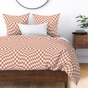 dirty apricot wavy checkerboard