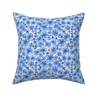 Small HB Sketch Flowers China - Blue