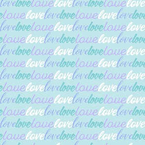 Love notes mint green blue purple by Jac Slade